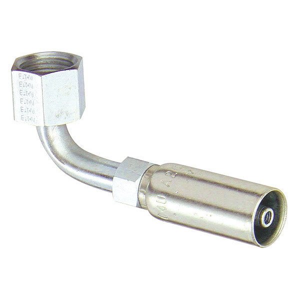 Kurt Crimp Fitting, 90 Degrees Elbow, 1/4" ID FFX90-04-06