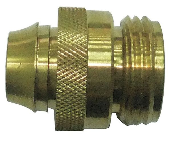 Westward Hose Connector, Male, Brass, 100 psi 20KP38