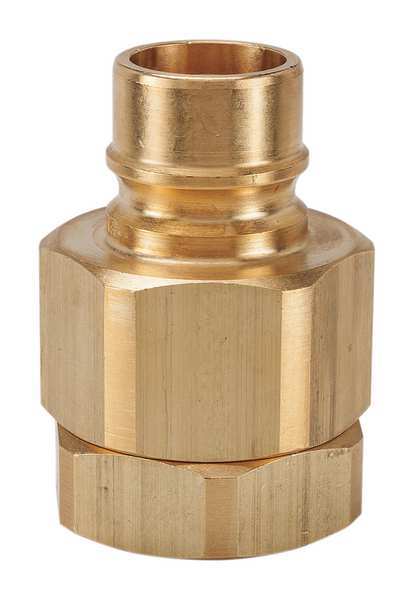 Snap-Tite Hydraulic Quick Connect Hose Coupling, Brass Body, Sleeve Lock, 3/8"-18 Thread Size, H Series BVHN6-6FV