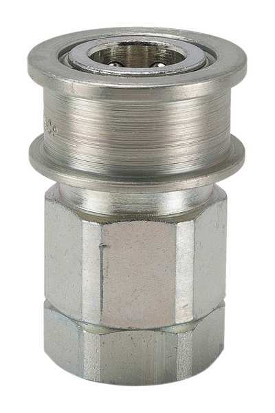 Snap-Tite Hydraulic Quick Connect Hose Coupling, Steel Body, Sleeve Lock, 3/8"-18 Thread Size, EA Series PEAC6-6F