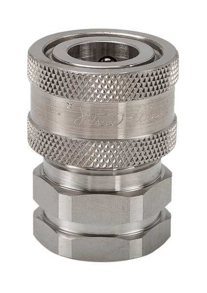 Snap-Tite Hydraulic Quick Connect Hose Coupling, 316 Stainless Steel Body, Sleeve Lock, H Series SVHC20-20FV