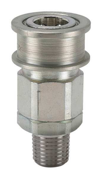 Snap-Tite Hydraulic Quick Connect Hose Coupling, Steel Body, Ball Lock, 1/4"-18 Thread Size, EA Series VEAC4-4MV