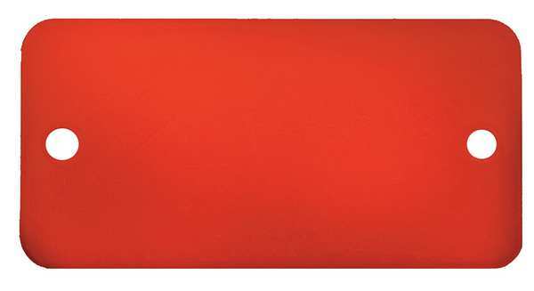 C.H. Hanson Blank Tag, Rectangle, Red, PK5 43043