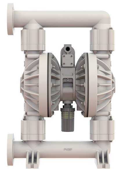 Versa-Matic Double Diaphragm Pump, Polypropylene, Air Operated, Buna N, 177 GPM E2PA2D229C