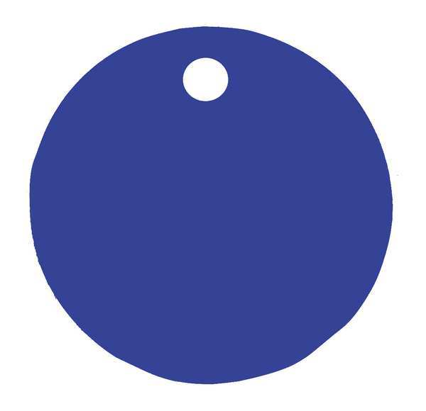 C.H. Hanson Blank Tag, Round, Blue, PK5 43006
