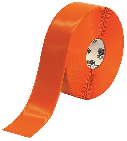 Mighty Line Industrial Floor Tape, Roll, Orange, Vinyl 3RO