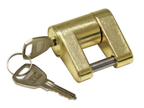 Reese Trailer Coupler Lock, Brass, REESE TOWPOWER 7006600