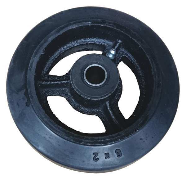 Dayton Mold-On Rubber Wheel, 6 MH34D65001G
