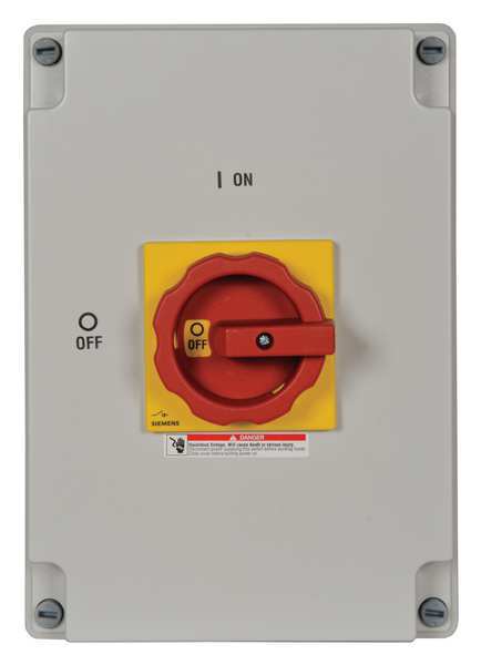 Siemens Nonfusible Safety Switch, Heavy Duty, 600V AC, 3PST, 125 A, NEMA 1, 12K, 4X 3LD28661GP530US2