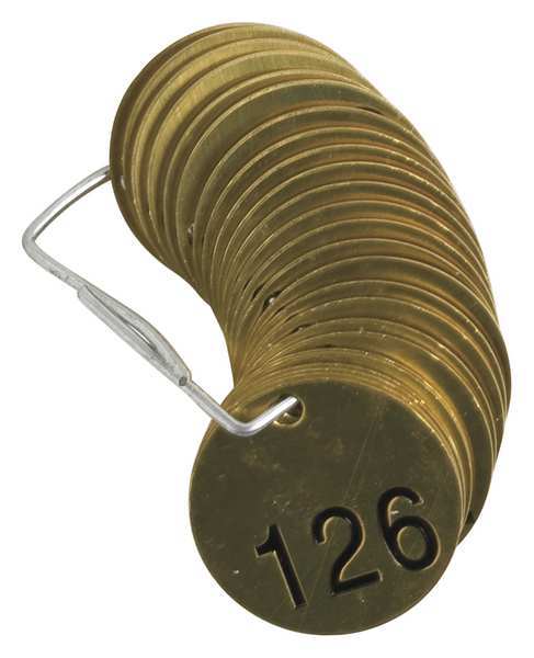 Brady Numbered Tag Set, 126 to 150, 25 Tags 23205