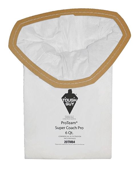 Tough Guy Vacuum Bag, 2-ply, Paper Bag, 10 PK 20TM84