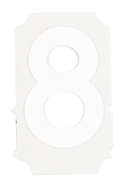 Brady Number Label, 4in.H Character, Vinyl, PK10 5170-8