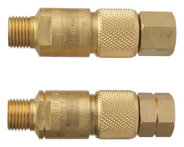Victor Hose Quick Connect, Brass, 9/16in-18, PK2 0656-0000