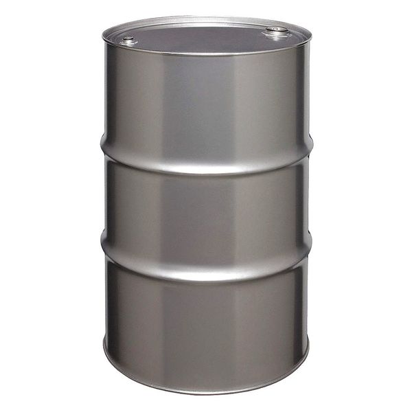 Zoro Select Closed Head Transport Drum, 316 Stainless Steel, 55 gal, Unlined, Silver ST5503-316