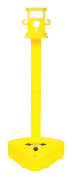 Zoro Select X-Treme Duty Stanchion - 46.5" Height, Yellow (2-pack) 92302-2