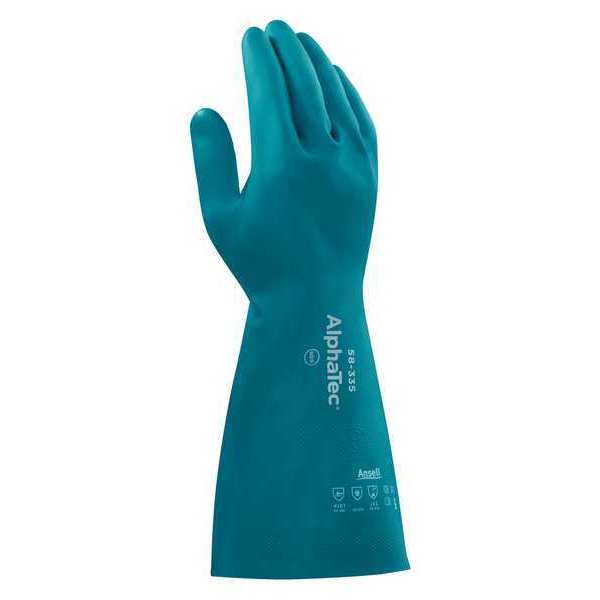 Ansell 15" Chemical Resistant Gloves, Nitrile, 9, 1 PR 58-335