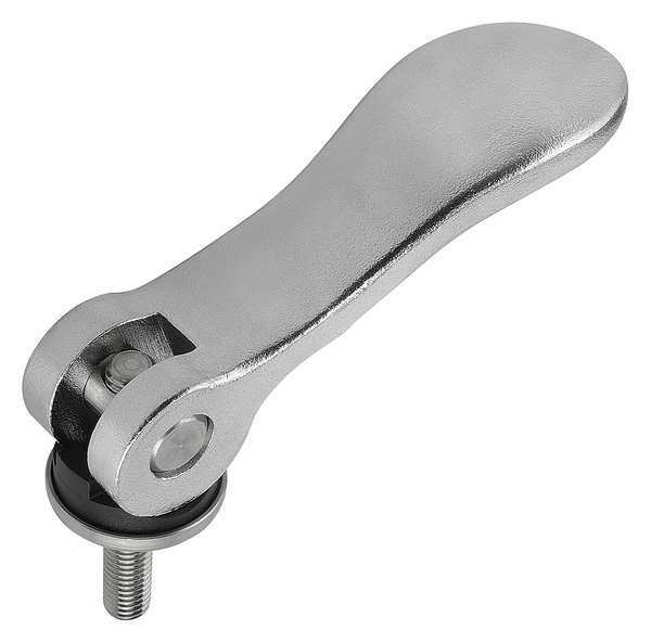 Kipp Cam Lever, Stainless Steel Electropolished, Size: 2, 5/16-18X30, A=96, B=33, 3, Comp: Stainless Steel K0645.25120A3X30