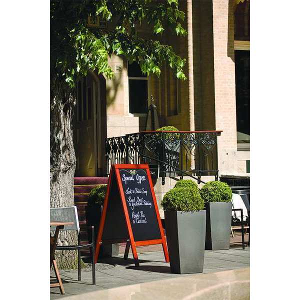 American Metalcraft Sandwich Board, Mahogany, 22 x 34 In SBDM85