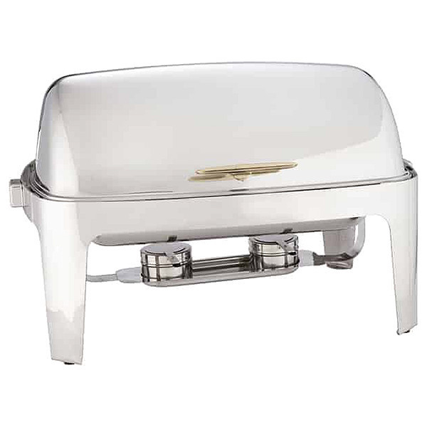 American Metalcraft Chafer, Roll Top, Stainless/Gold, 9 qt. GOLDAGRT26