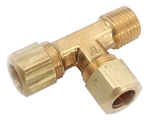 Zoro Select 1/4" x 3/8" Low Lead Brass Tee 700071-0604