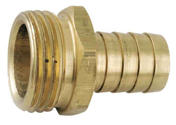 Zoro Select Straight 3/8 in Hose I.D, 3/4"-11-1/2 Thread 707048-0612