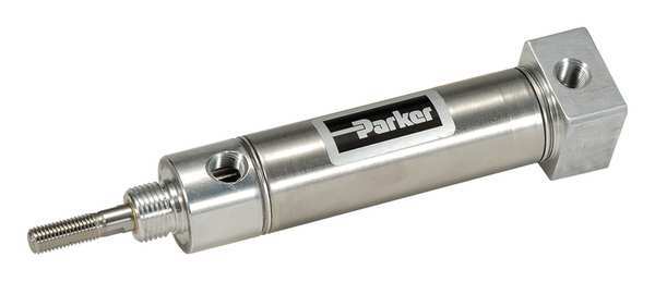 Parker Air Cylinder, 1 1/2 in Bore, 4 in Stroke, Round Body Double Acting 1.50BRDSRM04.00