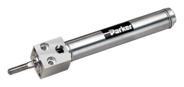 Parker Air Cylinder, 1 1/16 in Bore, 2 in Stroke, Round Body Double Acting 1.06BFDSR02.00