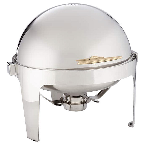 American Metalcraft Round Chafer, Stainless/Gold, 7 qt. GOLDAGRD18