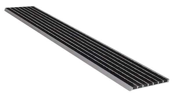 Wooster Products Stair Nosing, Black, 60in W, Extruded Alum 141BLA5
