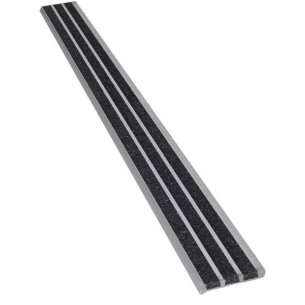 Wooster Products Stair Nosing, Black, 48in W, Extruded Alum 121BLA4