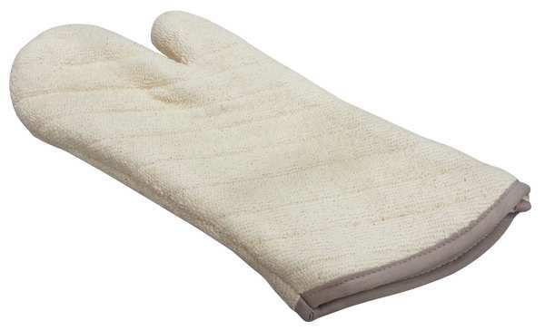 R & R Textile 01703 Oven Mitt, Hand Shaped, Natural, 17in