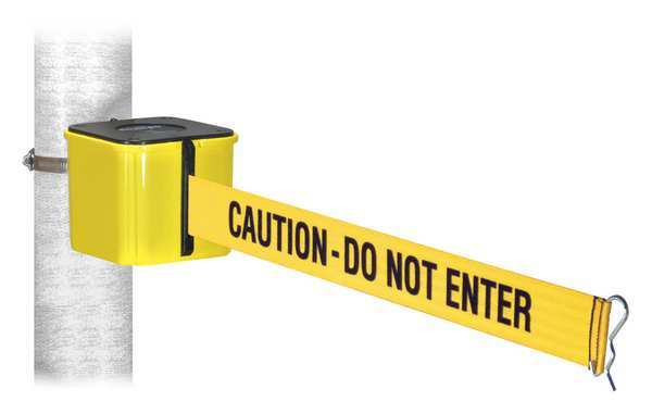 Retracta-Belt Warehouse Barrier, 30ft CAUTION DO NOT EN WH412YW30-CAU-HC