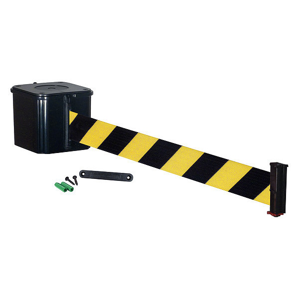 Retracta-Belt Wall Barrier, 30ft Black/Yellow Belt WM412SB30-BYD-RE