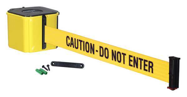 Retracta-Belt Wall Barrier, 30ft -CAUTION DO NOT ENTER WM412YW30-CAU-RE