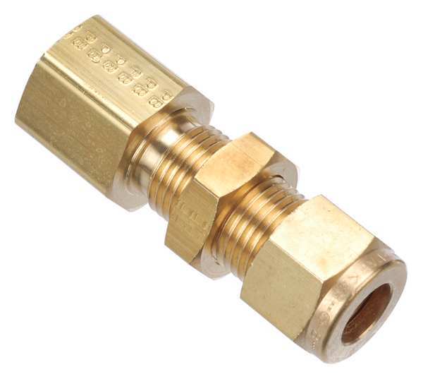 Parker 3/8 CPI x 1/4 FNPT Brass Bulkhead Connector 6-4 GH2BZ-B