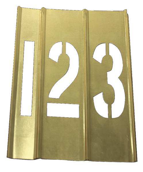 Zoro Select Number Stencils, Brass, 15PCS 20Y511