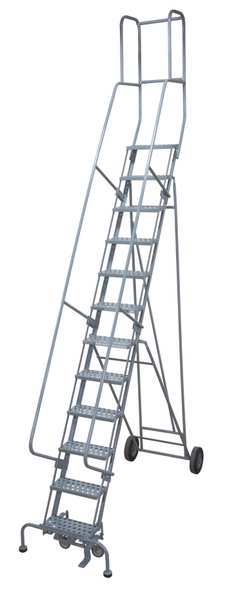 Cotterman 202 in H Steel Rolling Ladder, 16 Steps, 450 lb Load Capacity 6516R1840A3E10B4BW5C1P3