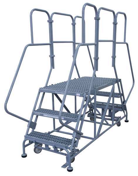 Cotterman Work Platform, Dual Access, Steel, 40 In H 4DWP3660RA3B4CC1P6