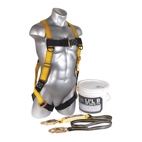 Guardian Equipment Roofer's Fall Protection Kit, Size: S-L 00870