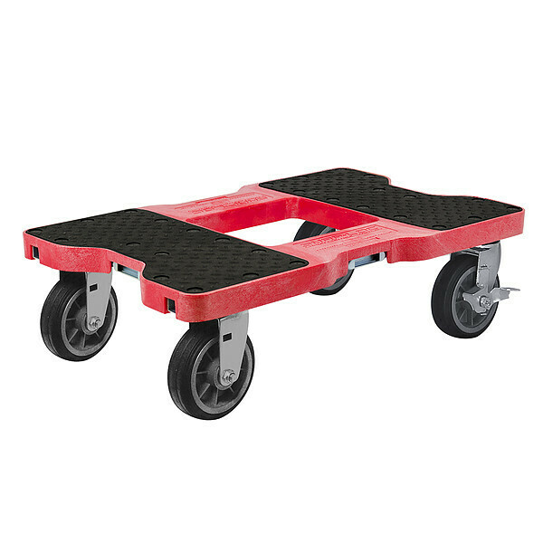 Snap-Loc Gen. Prpose Dolly, Open, Flush, 1500lb, Red SL1500D6R