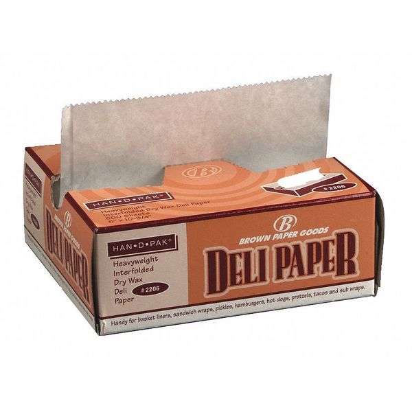 Value Brand Heavy Duty Waxed Deli Tissue Sheets, 6 x 10 3/4", PK500 E-7270