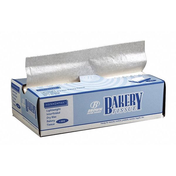 Value Brand Waxed Bakery Pick-Up Tissue Sheets, White, 10 x 10 3/4", PK 1000 E-7255