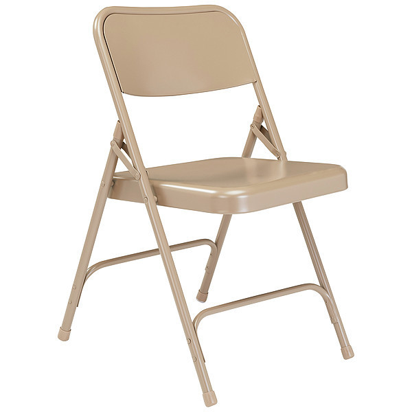 National Public Seating Folding Chair, Beige, 18-1/4 In., PK4 201