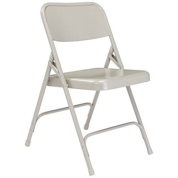 National Public Seating Folding Chair, Gray, 18-1/4 In., PK4 202