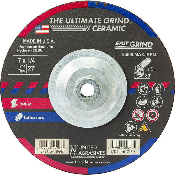 United Abrasives/Sait Abrasive Grinding Wheel 20217