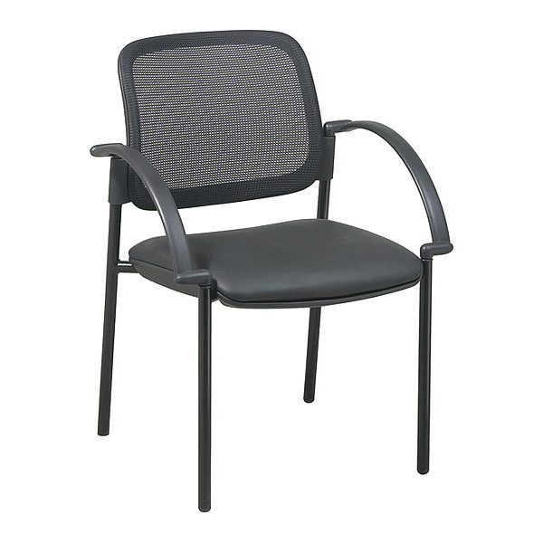 Lorell Guest Chair, 23-1/2"L32.8"H, Waterfall, LeatherSeat LLR60462