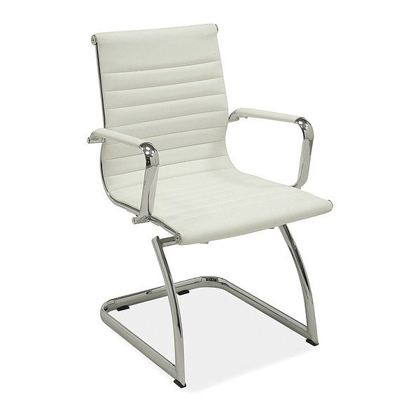 Lorell Guest Chair, 23.8"L35-1/2"H, LeatherSeat, ModernSeries LLR59504