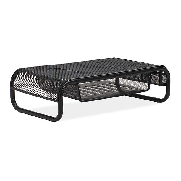 Lorell Mesh Wire Monitor Stand, 20" Width, Black LLR84148