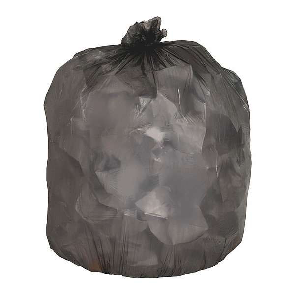 Genuine Joe 45 gal Trash Bags, 0.45 mm, Black, 250 PK GJO70421