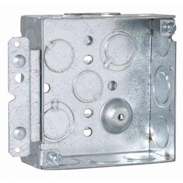 Raco Electrical Box, 21 cu in, Square Box, 2 Gang, Steel, Square 189HWP